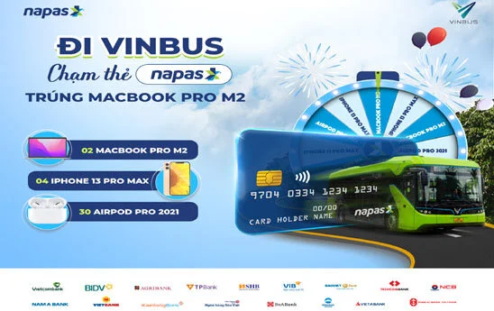 “Đi VinBus - Chạm thẻ NAPAS trúng MacBook Pro M2”