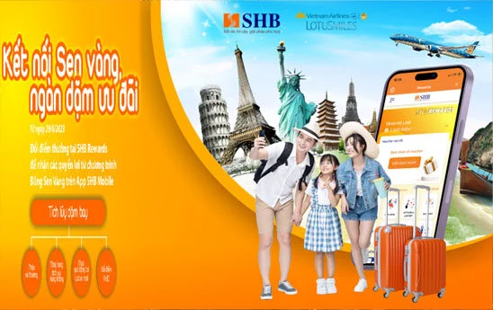 Đổi điểm thưởng tại SHB Rewards lấy quyền lợi Bông Sen Vàng