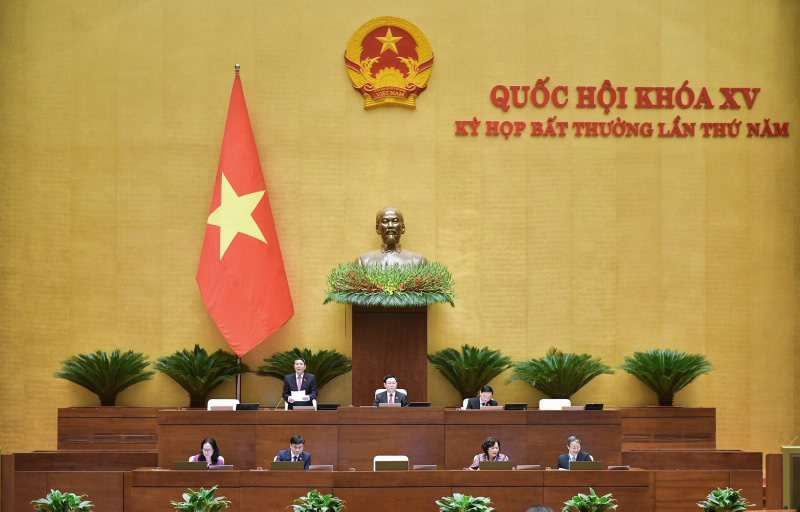 Phó Chủ tịch Quốc hội Nguyễn Đức Hải điều hành phiên họp