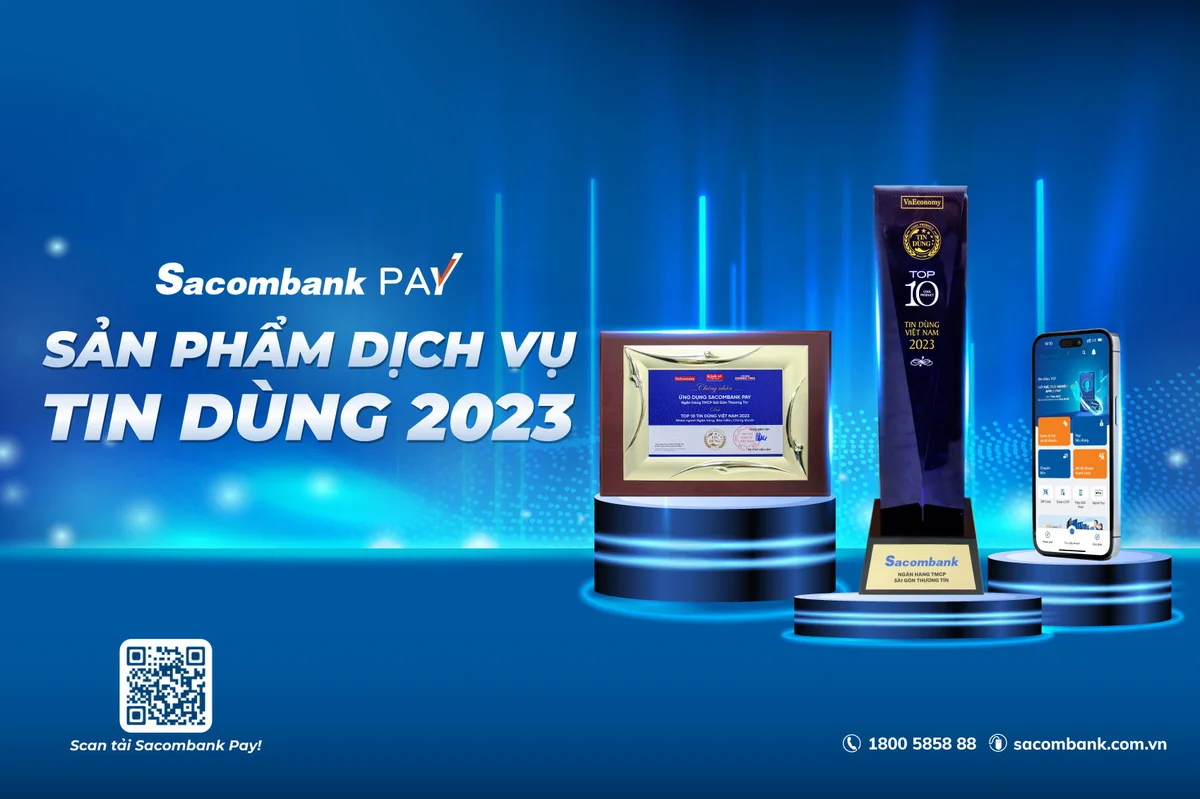 Sacombank pay nhận giải sản phẩm, dịch vụ tin dùng Việt Nam