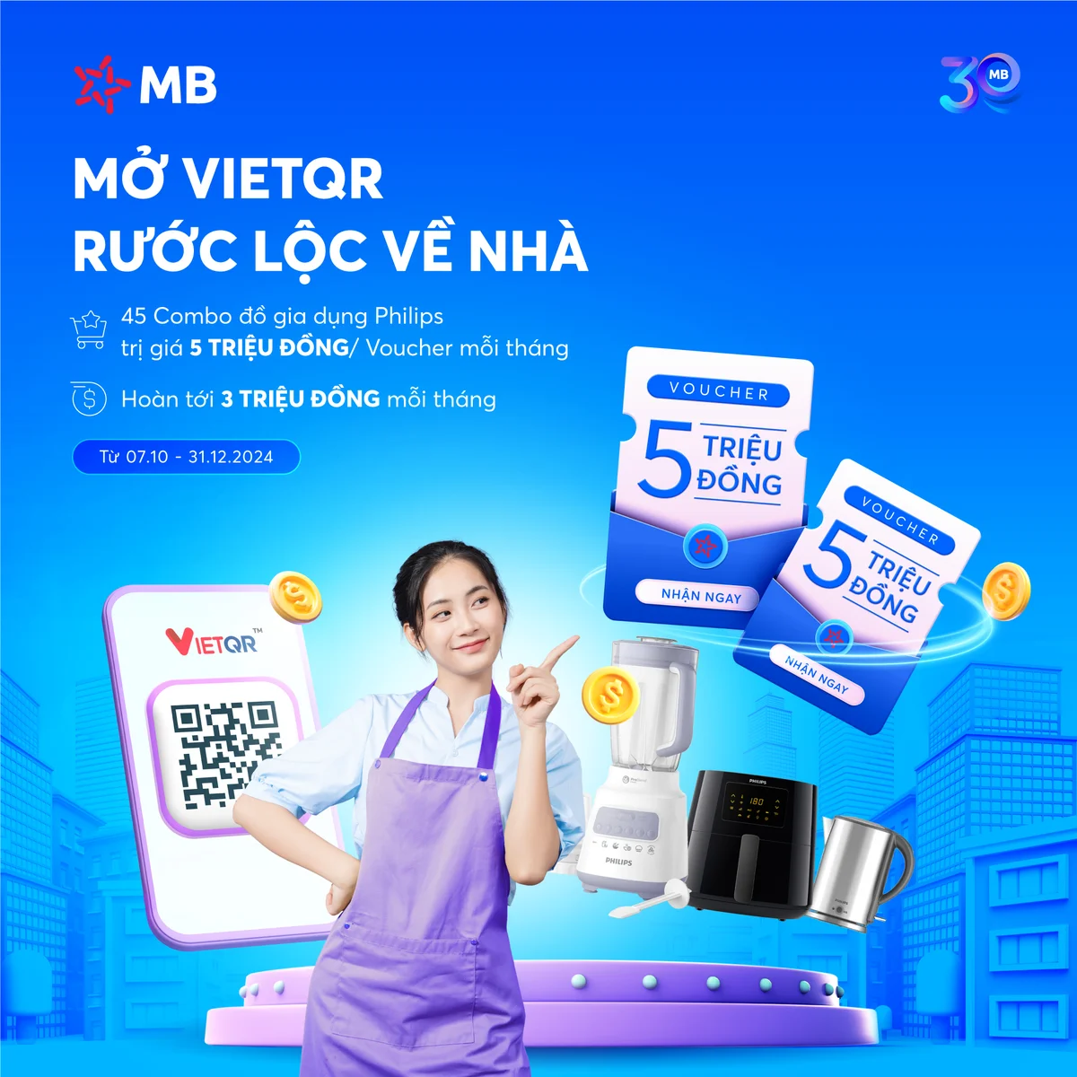 MB ưu đãi riêng cho khách hàng tiểu thương mới