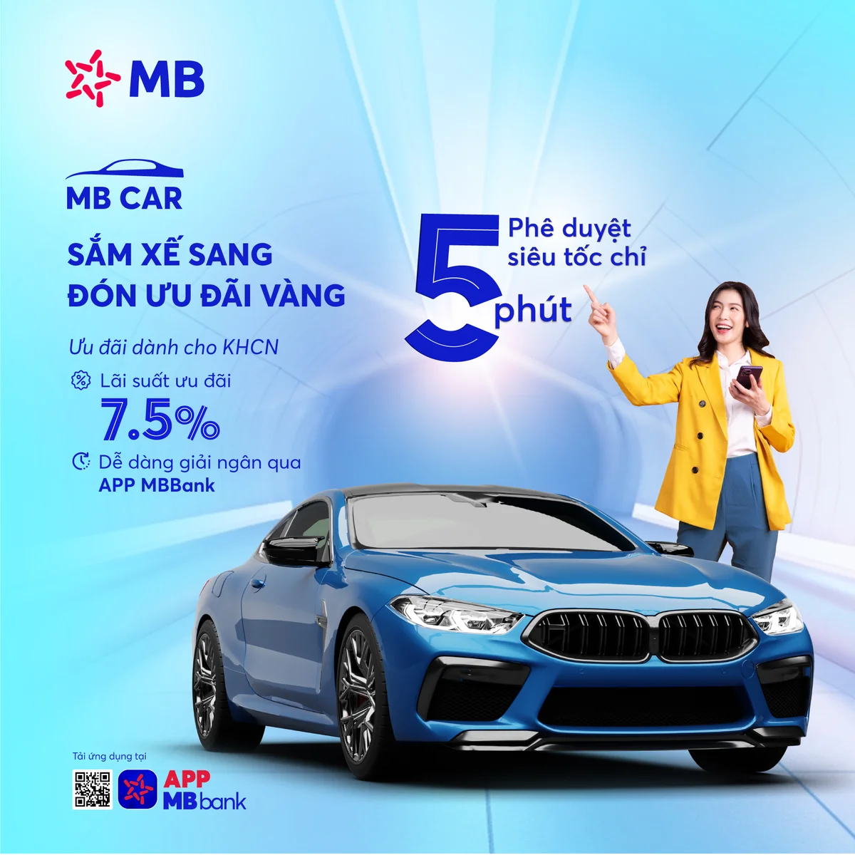 Ngân hàng MB cho vay mua ôtô phê duyệt siêu tốc chỉ trong 5 phút