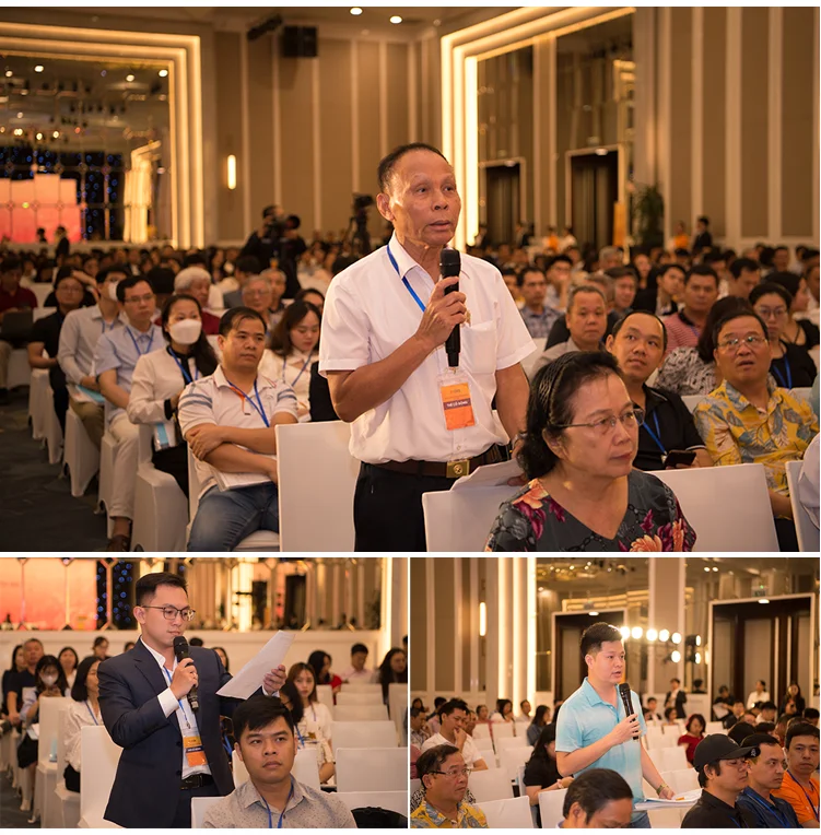 Cổ đông đặt câu hỏi và đóng góp ý kiến tại đại hội.