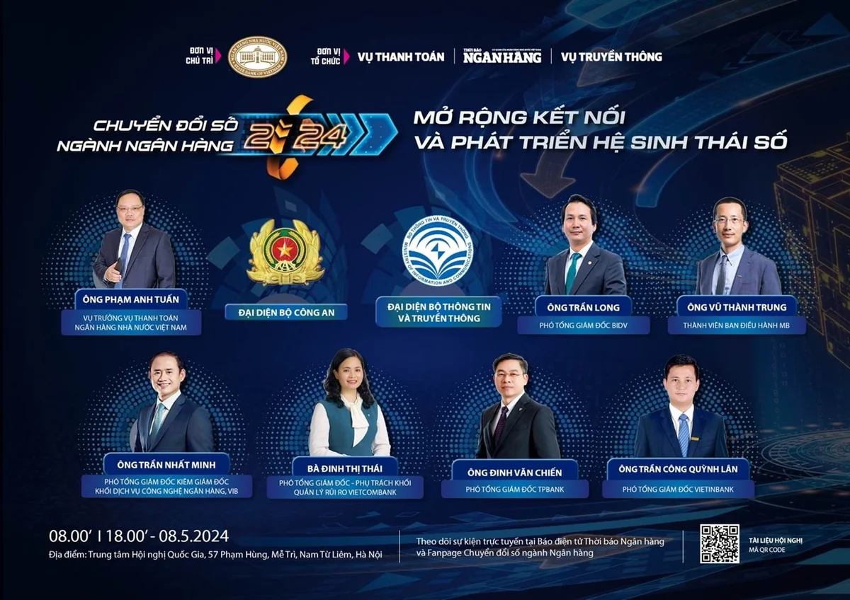 Chân dung các diễn giả có mặt trong phiên sáng Sự kiện Chuyển đổi số ngành Ngân hàng năm 2024
