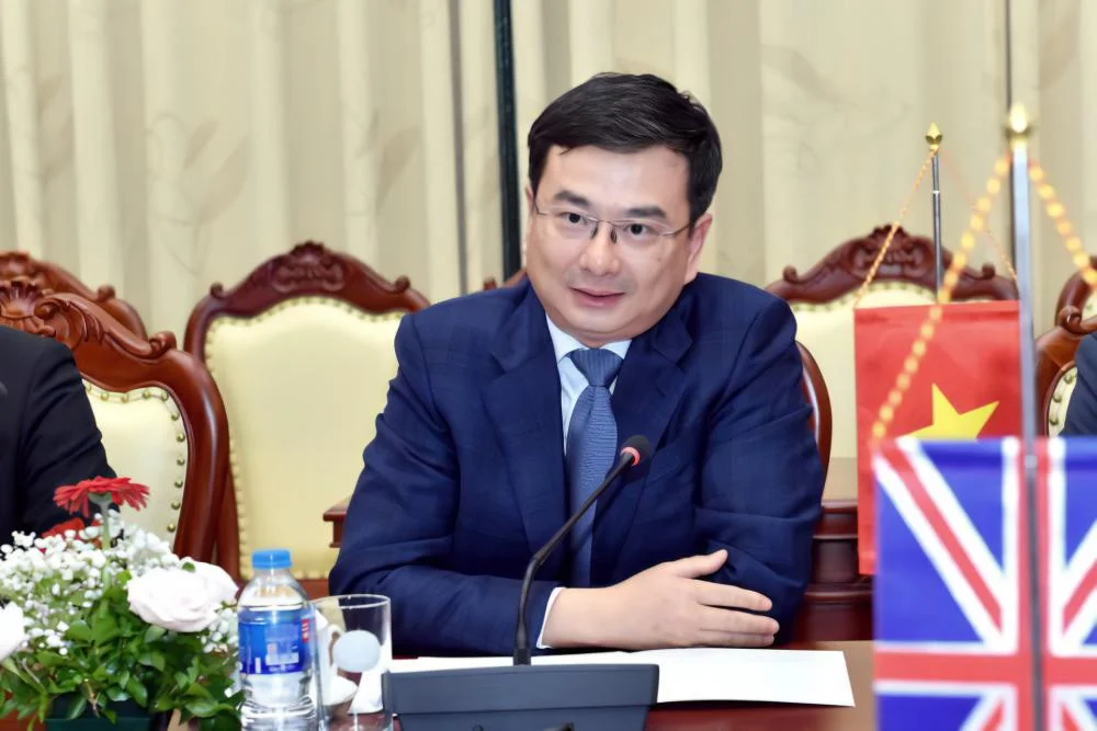 Phó Thống đốc Phạm Thanh Hà phát biểu tại buổi tiếp