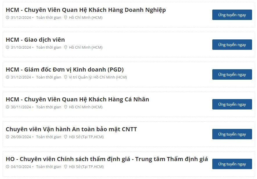 Eximbank tuyển dụng