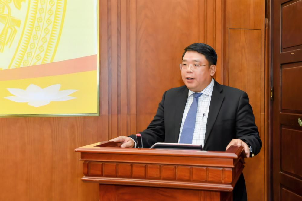 Ông Phạm Tiên Phong - Cục trưởng Cục PCRT phát biểu nhận nhiệm vụ