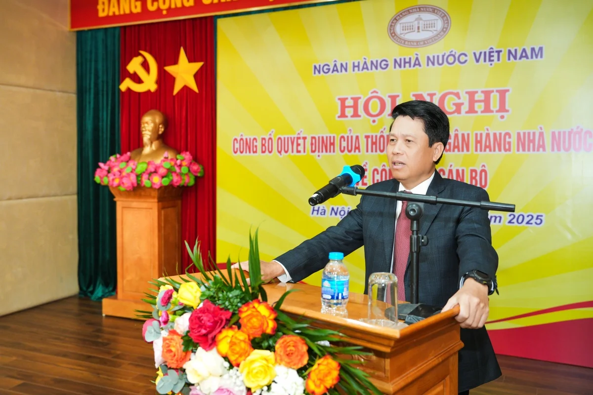 Phó Thống đốc NHNN Phạm Tiến Dũng phát biểu giao nhiệm vụ tại Hội nghị