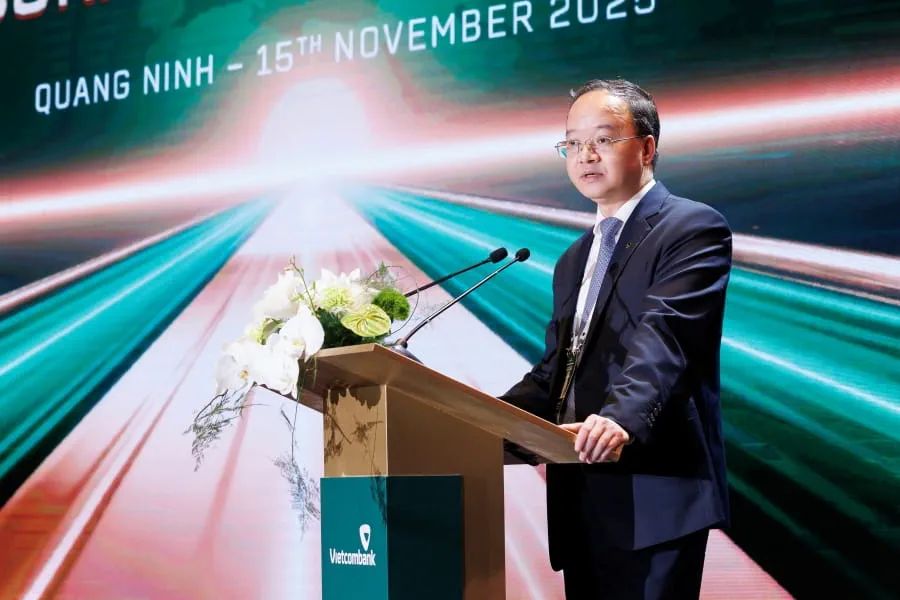 Tổng Giám đốc Vietcombank Lê Quang Vinh phát biểu kết thúc, khẳng định cam kết đồng hành cùng cộng đồng doanh nghiệp FDI.