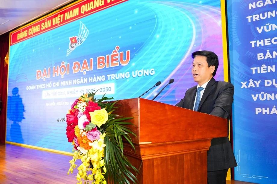 Phó Thống đốc NHNN Phạm Tiến Dũng phát biểu chỉ đạo Đại hội