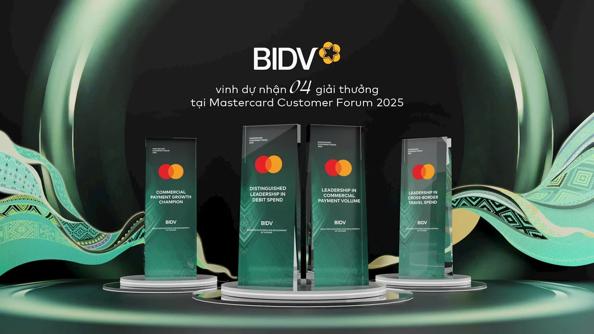 BIDV nhận 04 giải thưởng tại sự kiện Mastercard Customer Forum 2025