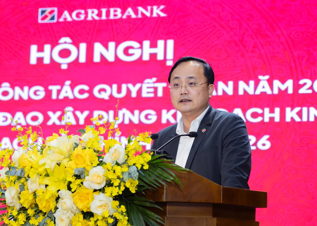 Chủ tịch HĐTV Agribank Tô Huy Vũ phát biểu chỉ đạo Hội nghị