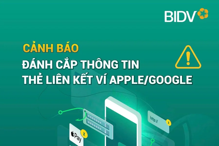 Cảnh báo lừa đảo liên kết ví Apple/Google
