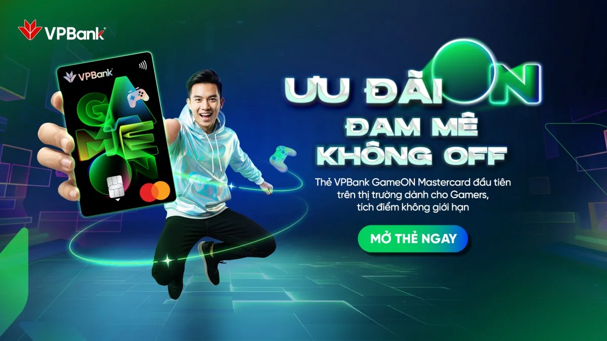 VPBank GameON Mastercard phục vụ đa dạng nền tảng số.