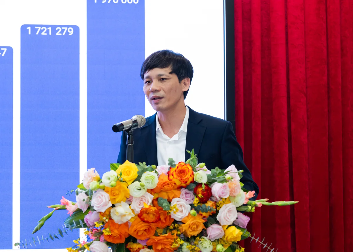 Trưởng ban Kế hoạch Chiến lược Agribank Hoàng Thiện Hải báo cáo kết quả hoạt động kinh doanh và tái cơ cấu giai đoạn 2021- 2025
