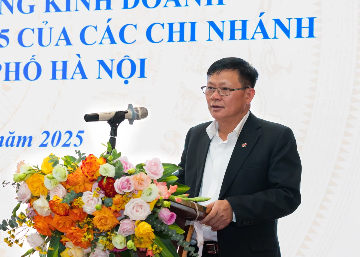 Phó Tổng Giám đốc Agribank Nguyễn Quang Hùng phát biểu tại chương trình