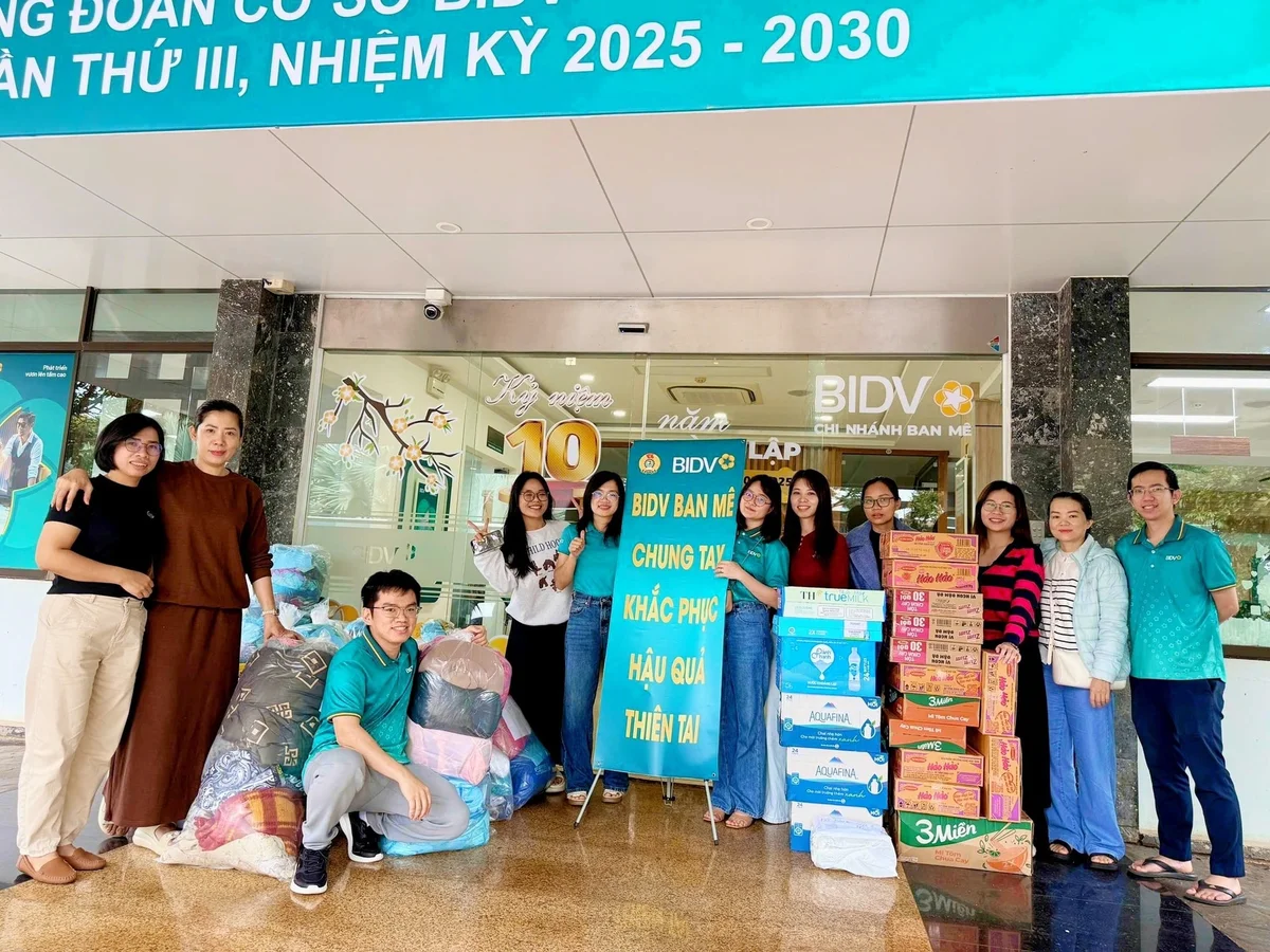 BIDV Ban Mê chung tay khắc phục thiên tai cho đồng bào