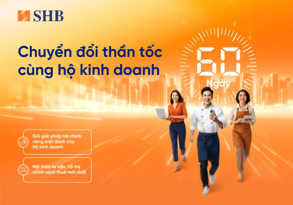 Chiến dịch 60 ngày chuyển đổi tăng tốc cho tiểu thương được SHB triển khai