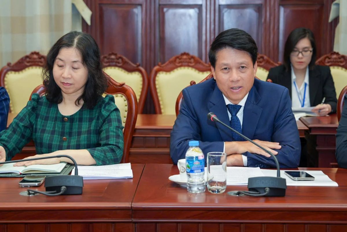 Phó Thống đốc NHNN Phạm Tiến Dũng phát biểu tại buổi làm việc