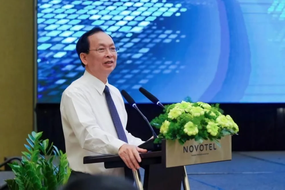 Phó Thống đốc Thường trực Đào Minh Tú phát biểu tại Diễn đàn “Kết nối tín dụng xanh - Khu công nghiệp xanh”.