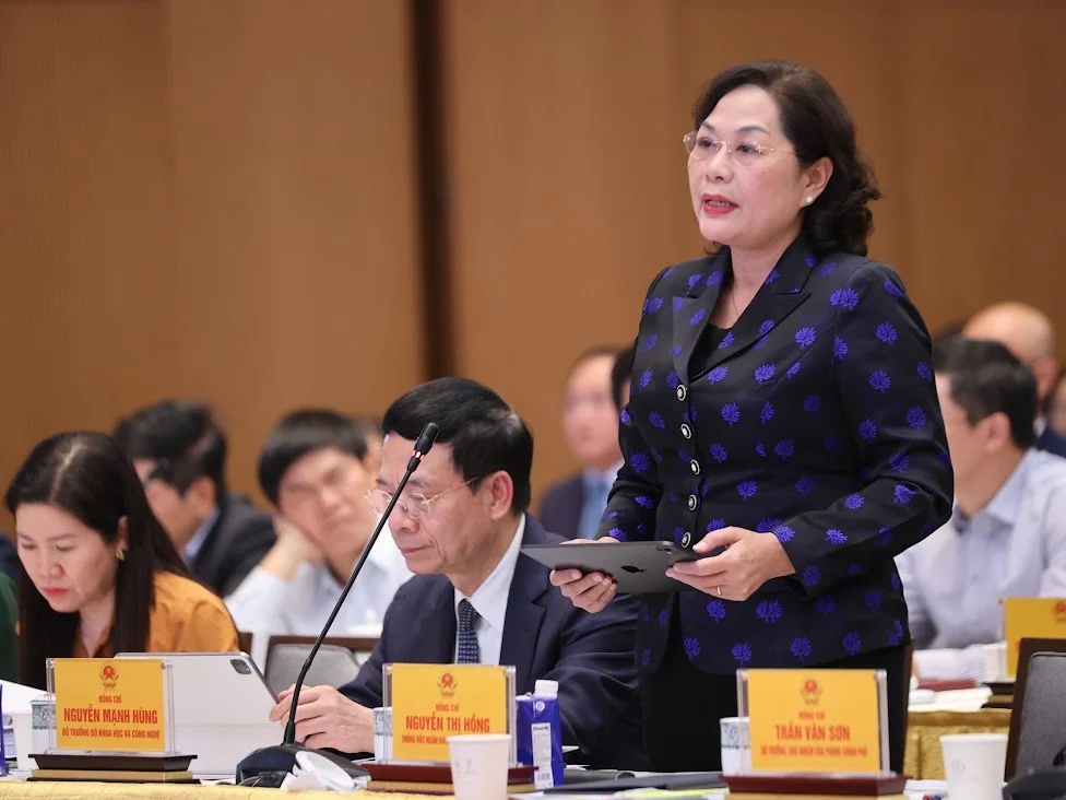 Thống đốc Ngân hàng Nhà nước Nguyễn Thị Hồng phát biểu tại tọa đàm - Ảnh: Nhật Bắc