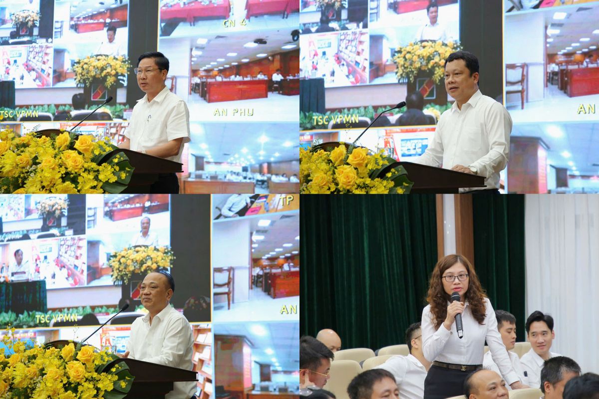 Lãnh đạo VPĐDKV Miền Nam và các đơn vị tại Trụ sở chính phát biểu tại Hội nghị