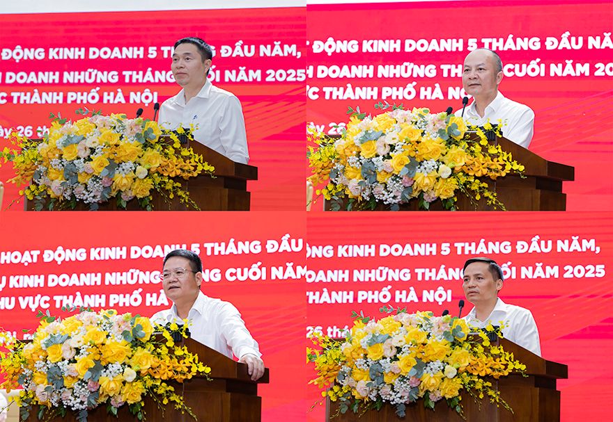 Giám đốc các chi nhánh trên địa bàn Hà Nội phát biểu tại Hội nghị