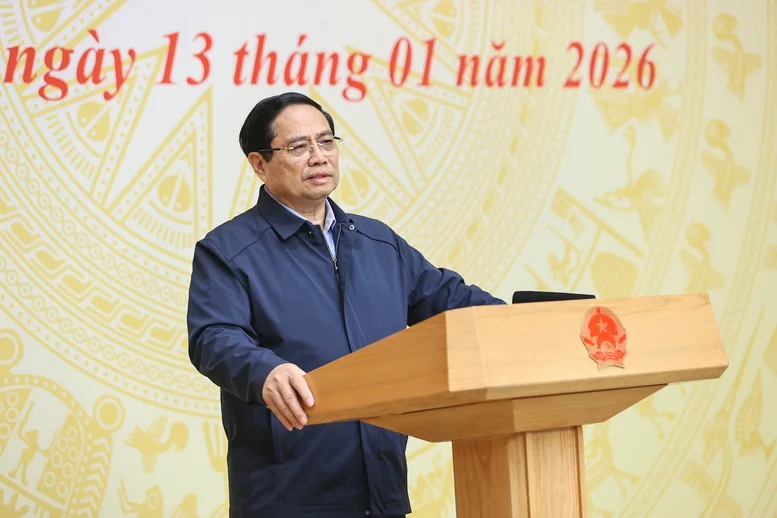 Thủ tướng phát biểu tại phiên họp. (Ảnh: Báo Chính phủ ).