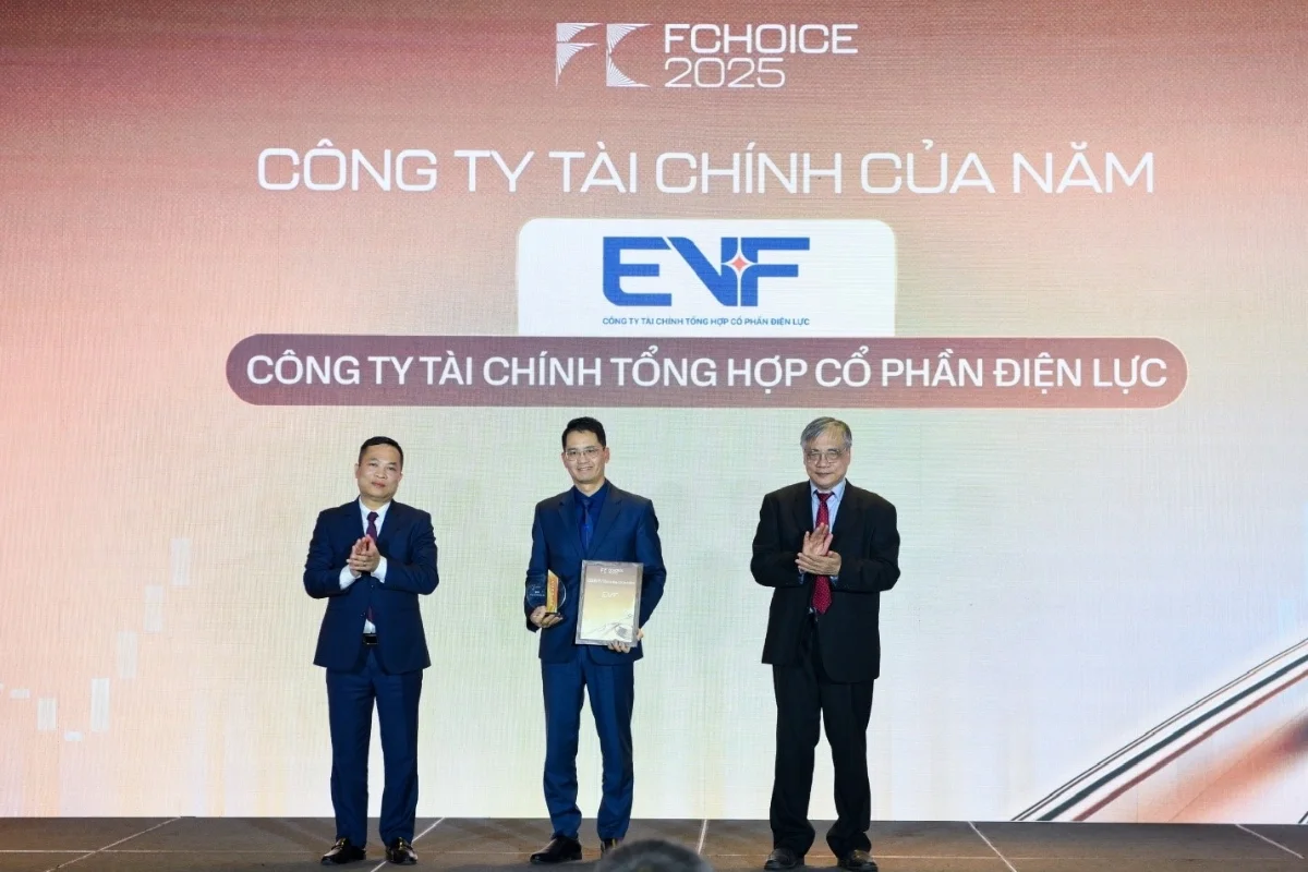 Ông Phạm Trung Kiên – Chủ tịch Hội đồng Quản trị EVF đại diện công ty nhận giải thưởng.