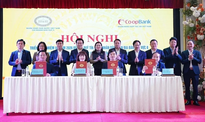 Ký kết Quy chế phối hợp giữa Ngân hàng Nhà nước Chi nhánh Khu vực 8, các Chi nhánh Bảo hiểm tiền gửi Việt Nam và Ngân hàng Hợp tác xã Việt Nam