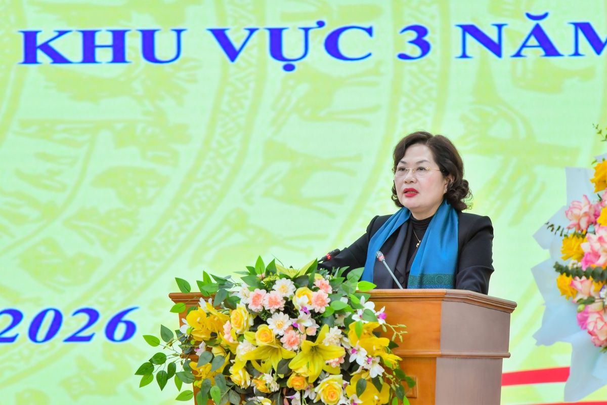 Thống đốc NHNN Nguyễn Thị Hồng phát biểu chỉ đạo tại Hội nghị