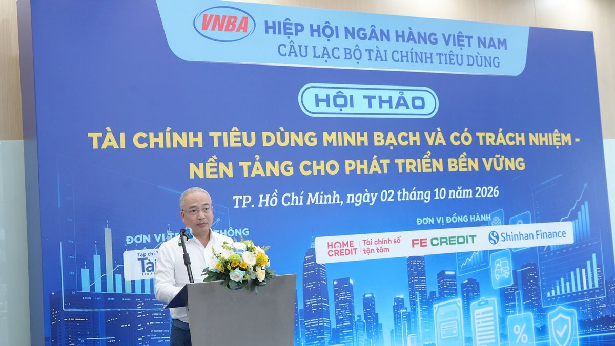 Ông Nguyễn Đình Đức, Chủ nhiệm Câu lạc bộ Tài chính tiêu dùng, Phó Tổng Giám đốc HD SAISON phát biểu