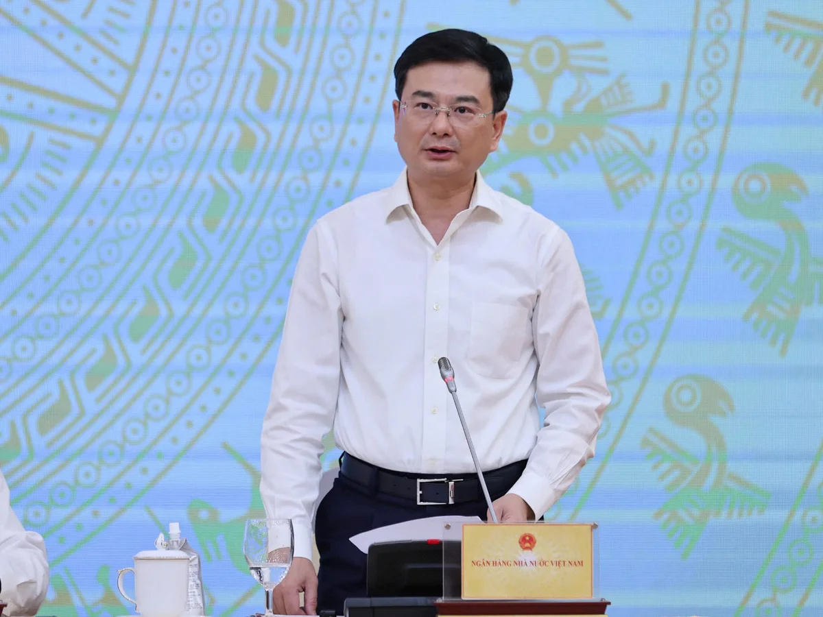Phó Thống đốc Phạm Thanh Hà trả lời câu hỏi của báo chí tại Họp báo Chính phủ - Ảnh: Nhật Bắc