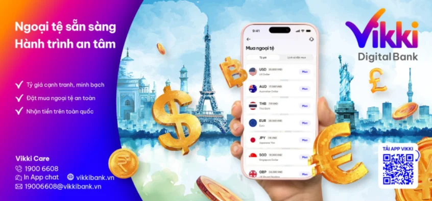 Mua ngoại tệ - Nhận tiền ngay trong ngày cùng Vikki