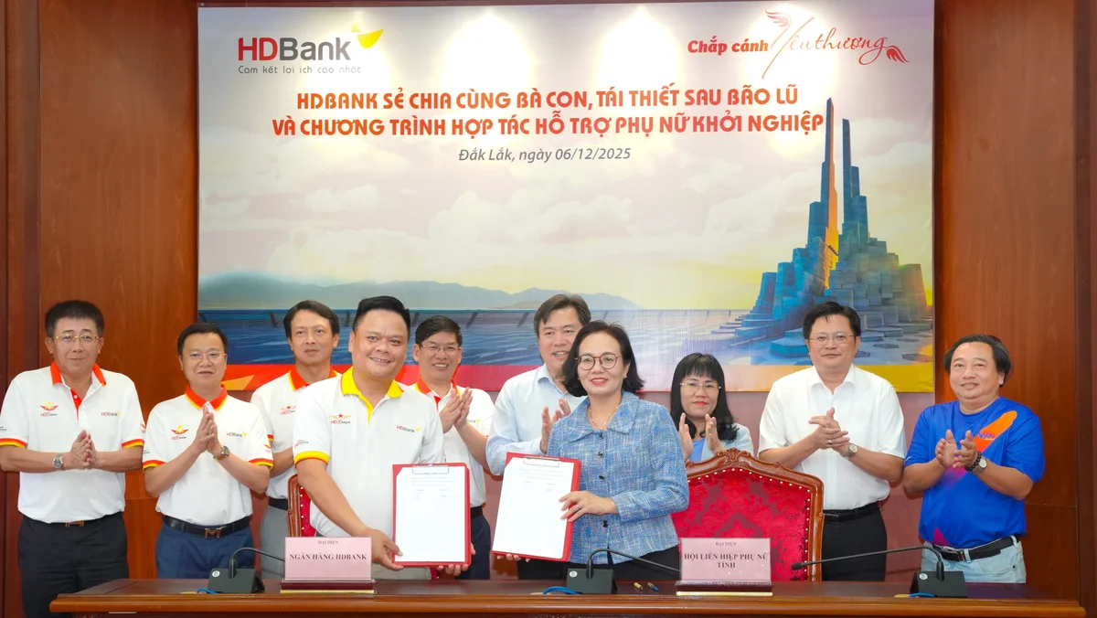 HDBank và Hội Liên hiệp Phụ nữ tỉnh Đắk Lắk ký hợp tác triển khai chương trình Phụ nữ khởi nghiệp và Vượt khó thành công. 
