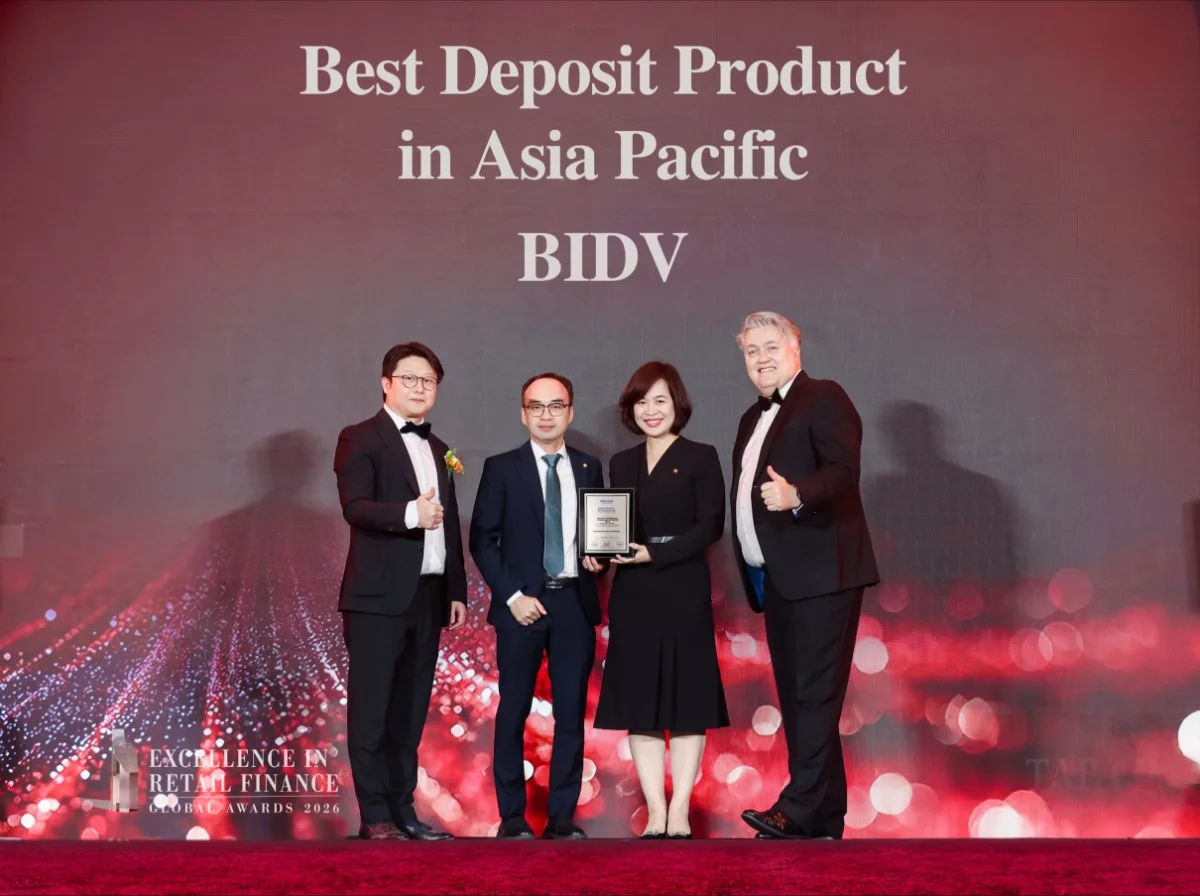 Sản phẩm tiền gửi BIDV chinh phục giải thưởng cấp châu lục. Ảnh: BIDV.