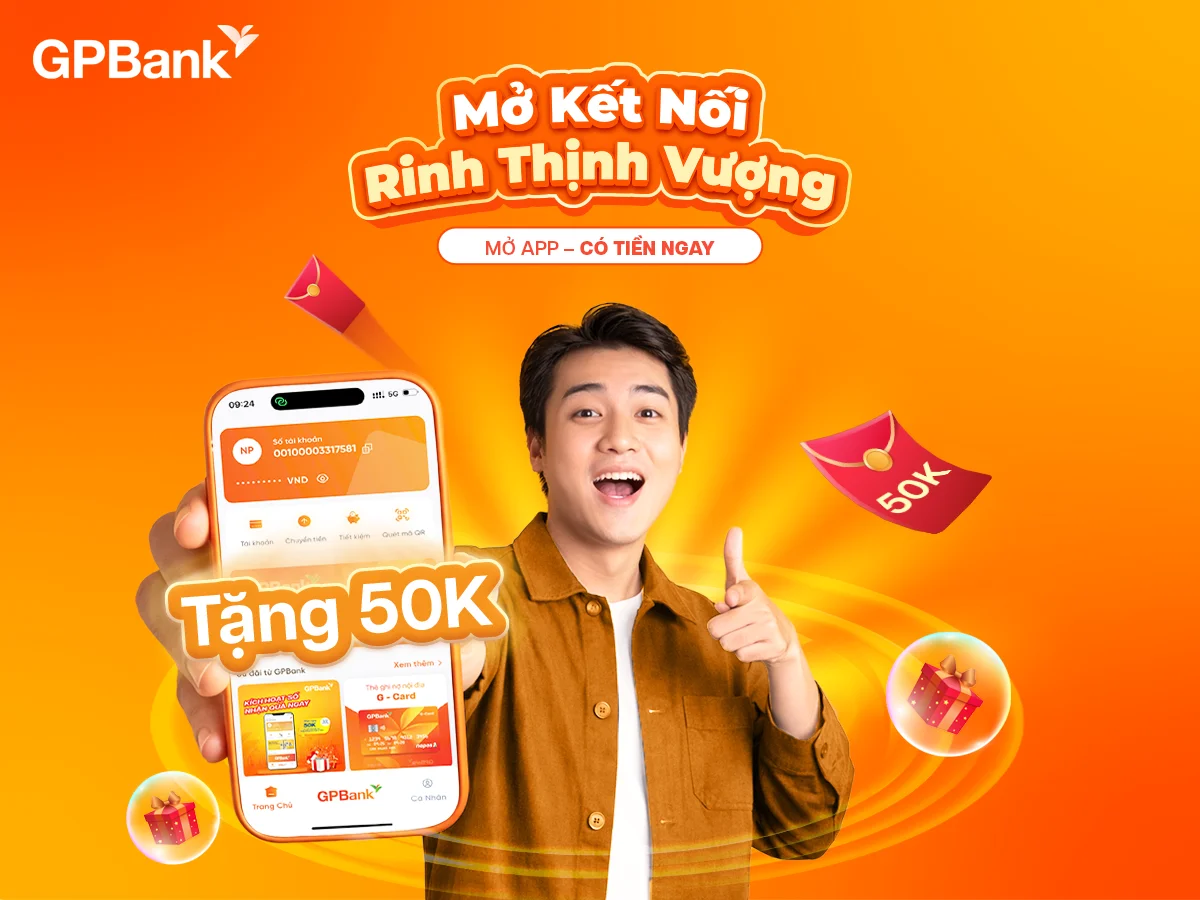 GPBank tung ưu đãi quét QR hoàn tiền 50.000 đồng, bắt nhịp làn sóng thanh toán số