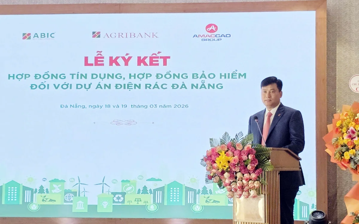 Ông Phạm Toàn Vượng, Tổng giám đốc Agribank phát biểu tại buổi lễ ký kết hợp đồng tín dụng