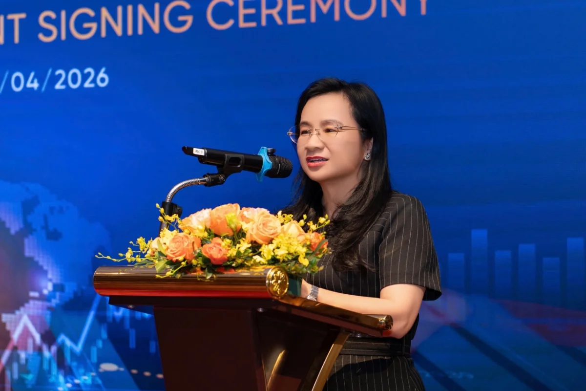 Bà Ngô Thu Hà, CEO SHB phát biểu tại sự kiện. Ảnh: SHB.
