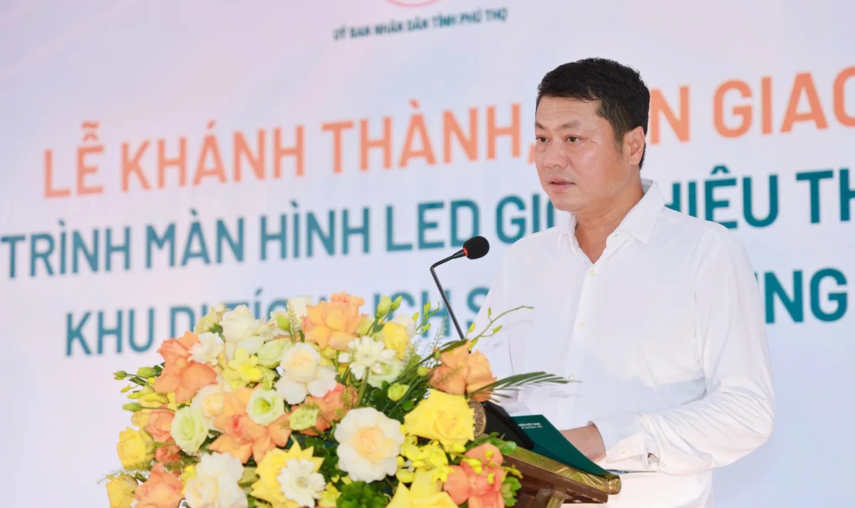 Tổng giám đốc BIDV Lê Ngọc Lâm Phát biểu tại buổi lễ