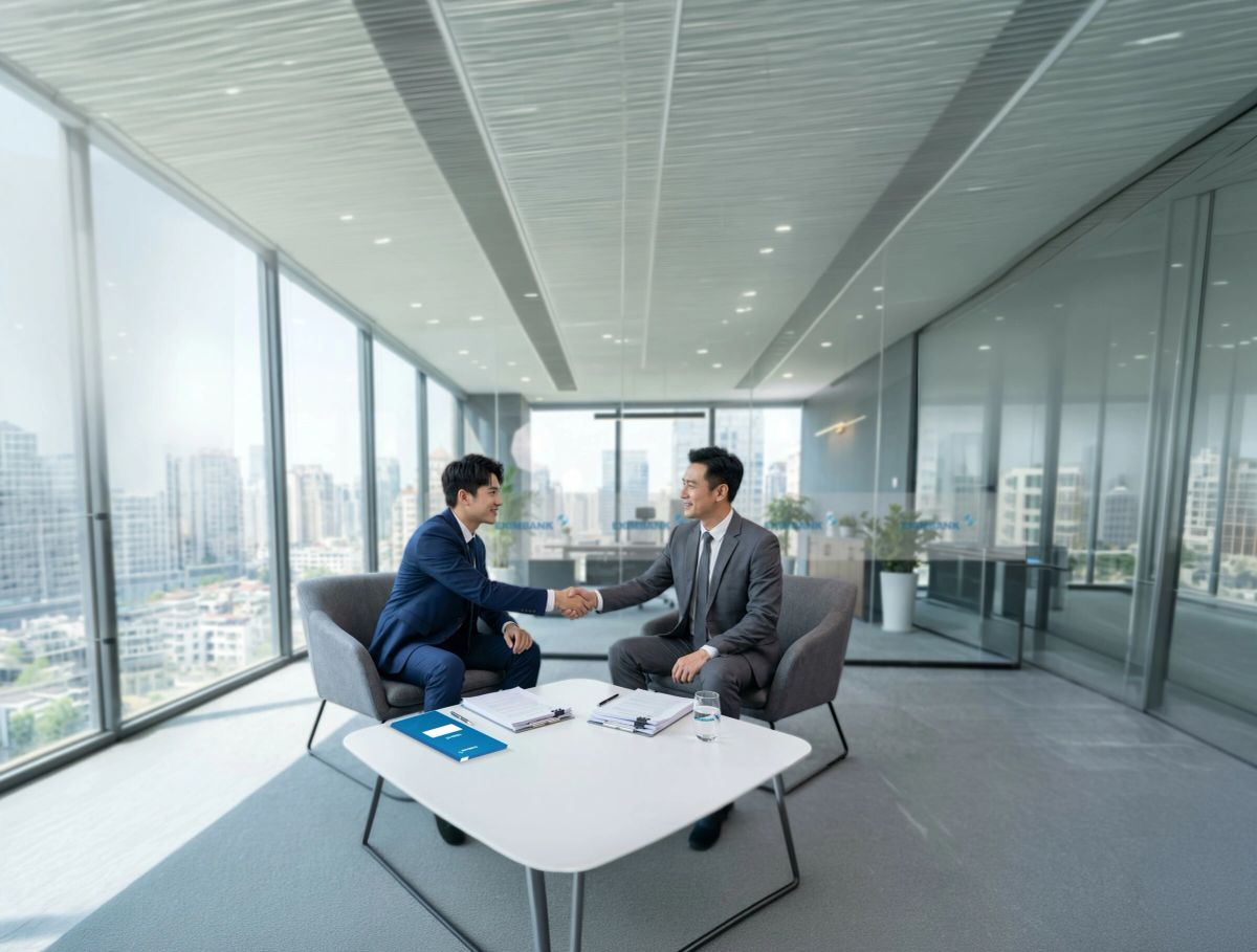 Khách hàng giao dịch tại nhà băng. Ảnh: Eximbank