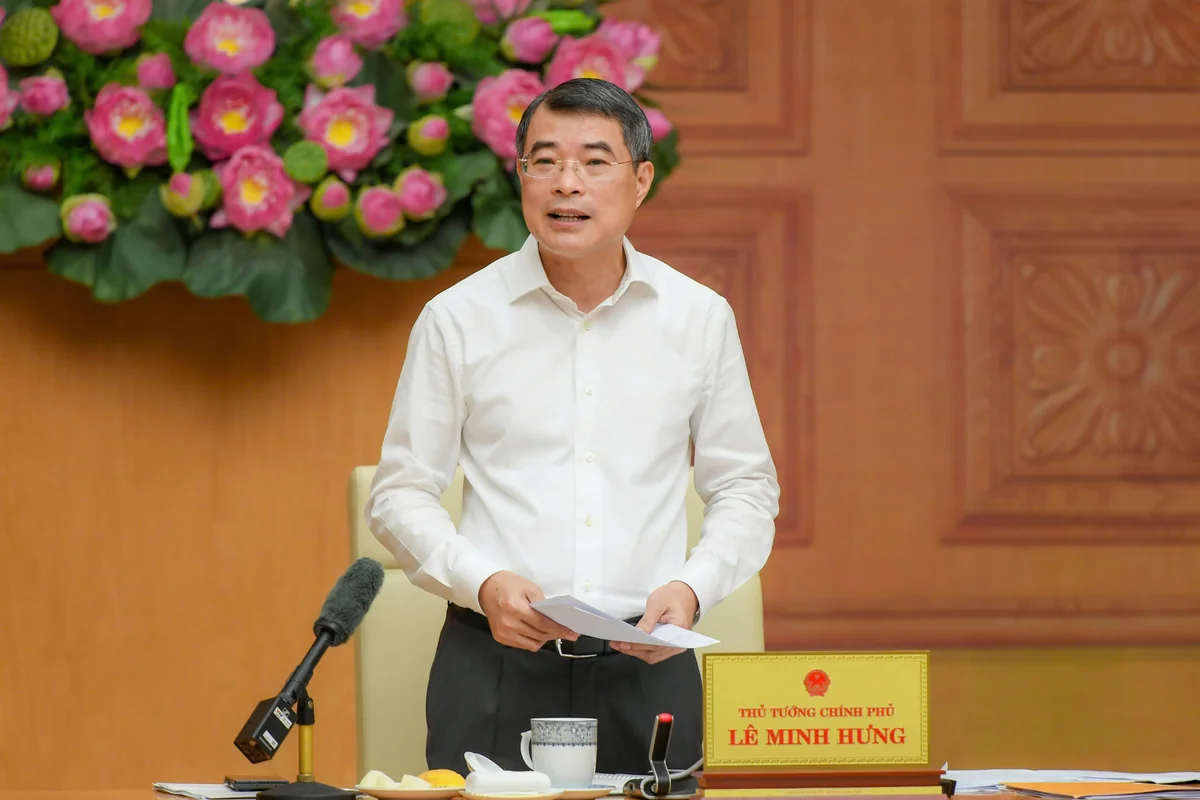 Thủ tướng Chính phủ Lê Minh Hưng phát biểu chỉ đạo cuộc họp