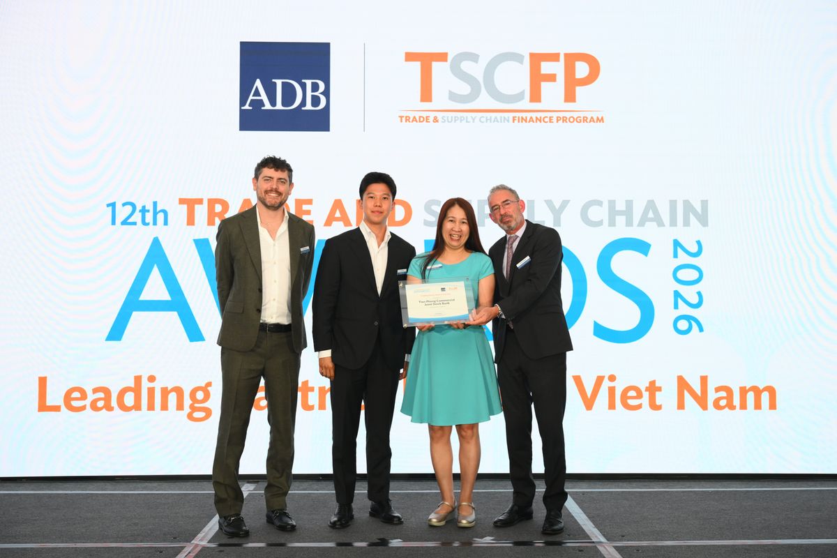 ADB vinh danh TPBank là Ngân hàng đối tác hàng đầu tại Việt Nam về tài trợ thương mại