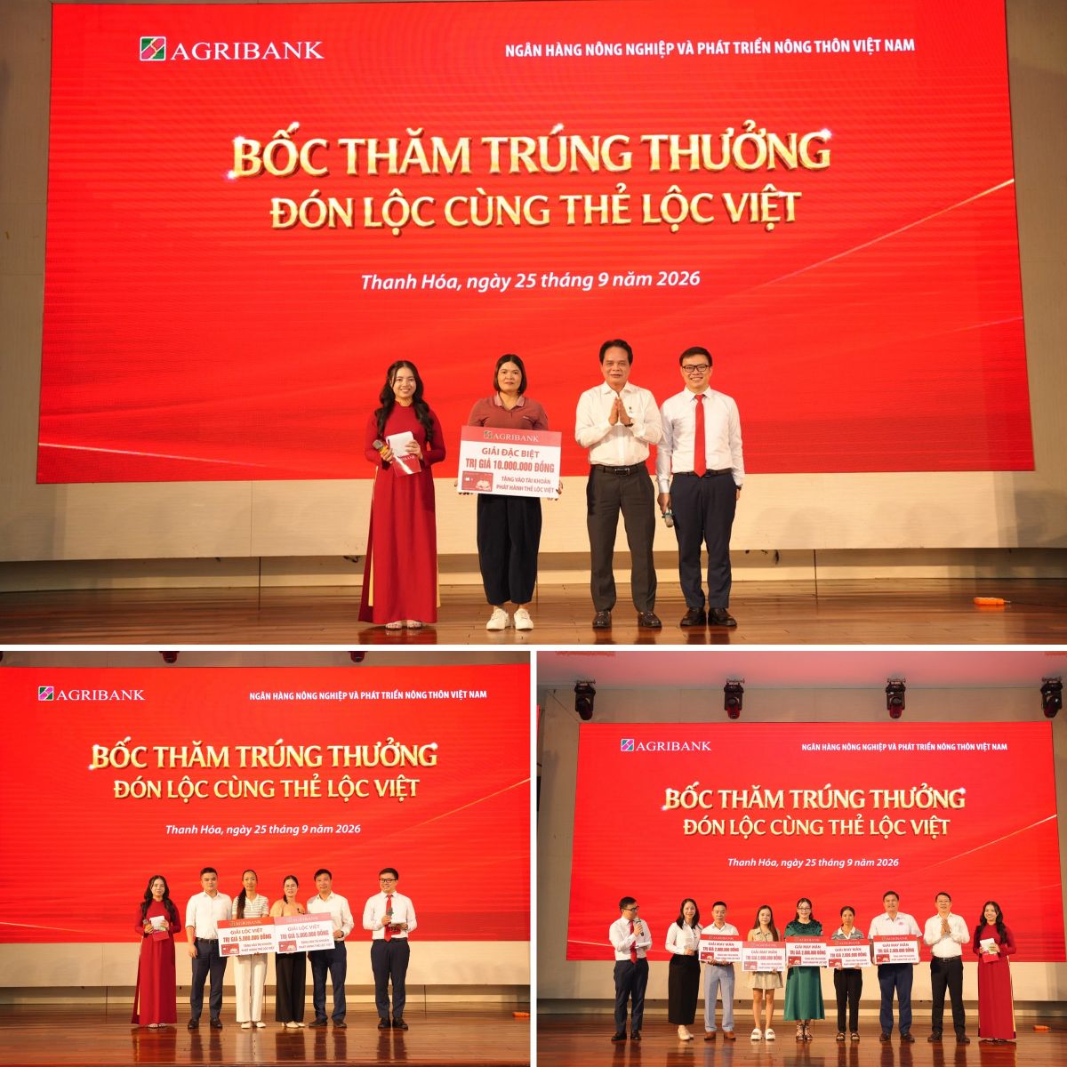 Các khách hàng may mắn trúng các giải thưởng trong khuôn khổ chương trình