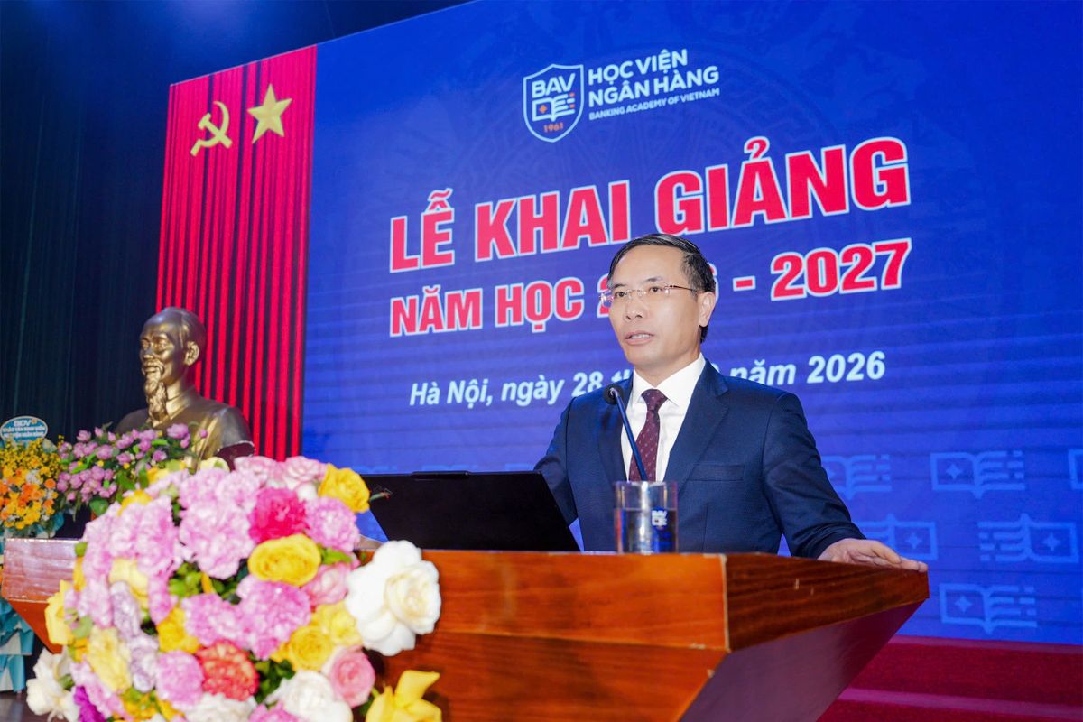 Thống đốc Phạm Đức Ấn phát biểu tại Lễ khai giảng năm học 2026 - 2027 của Học viện Ngân hàng