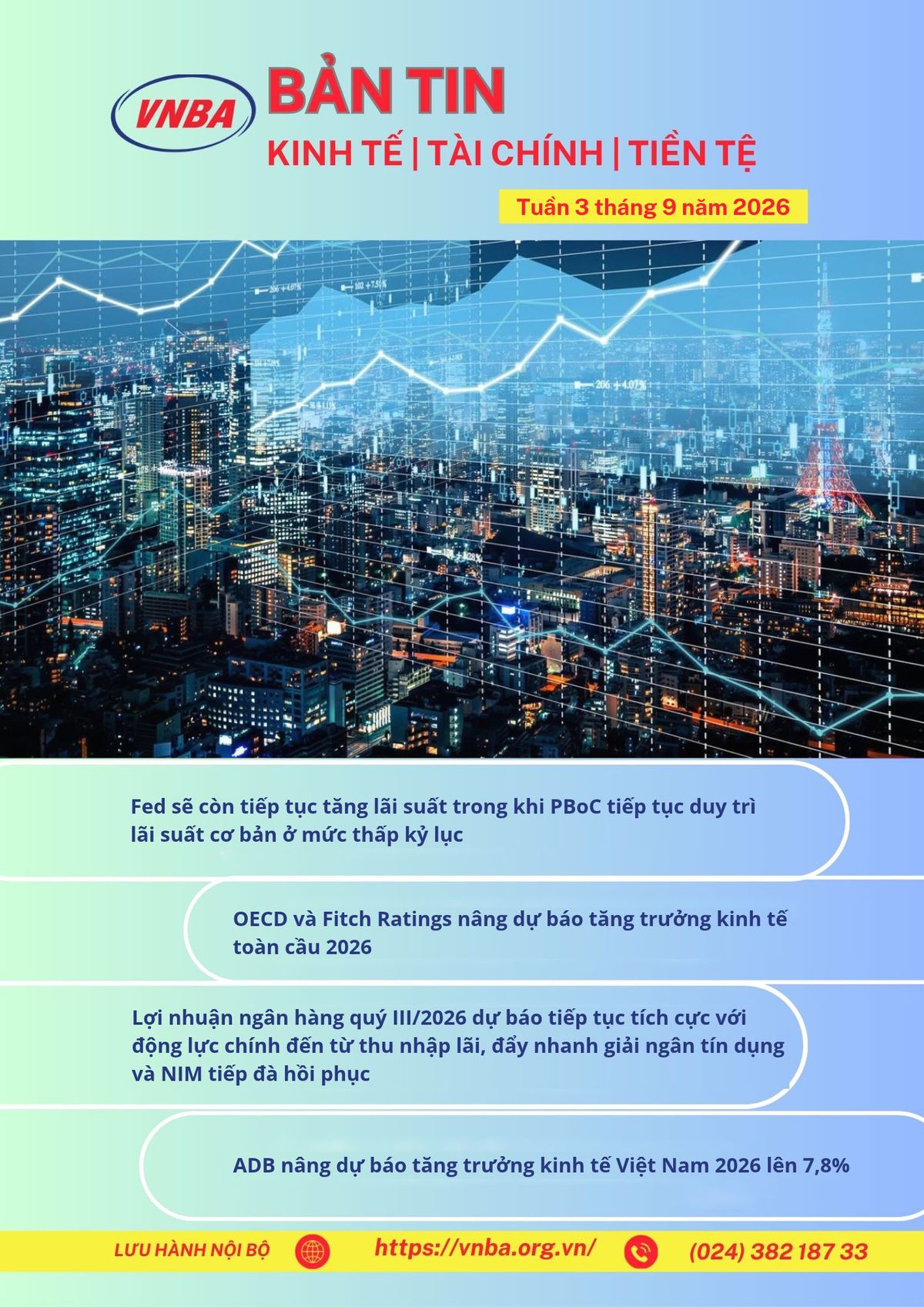 Bản tin Kinh tế - Tài chính - Tiền tệ tuần 3 tháng 9/2026