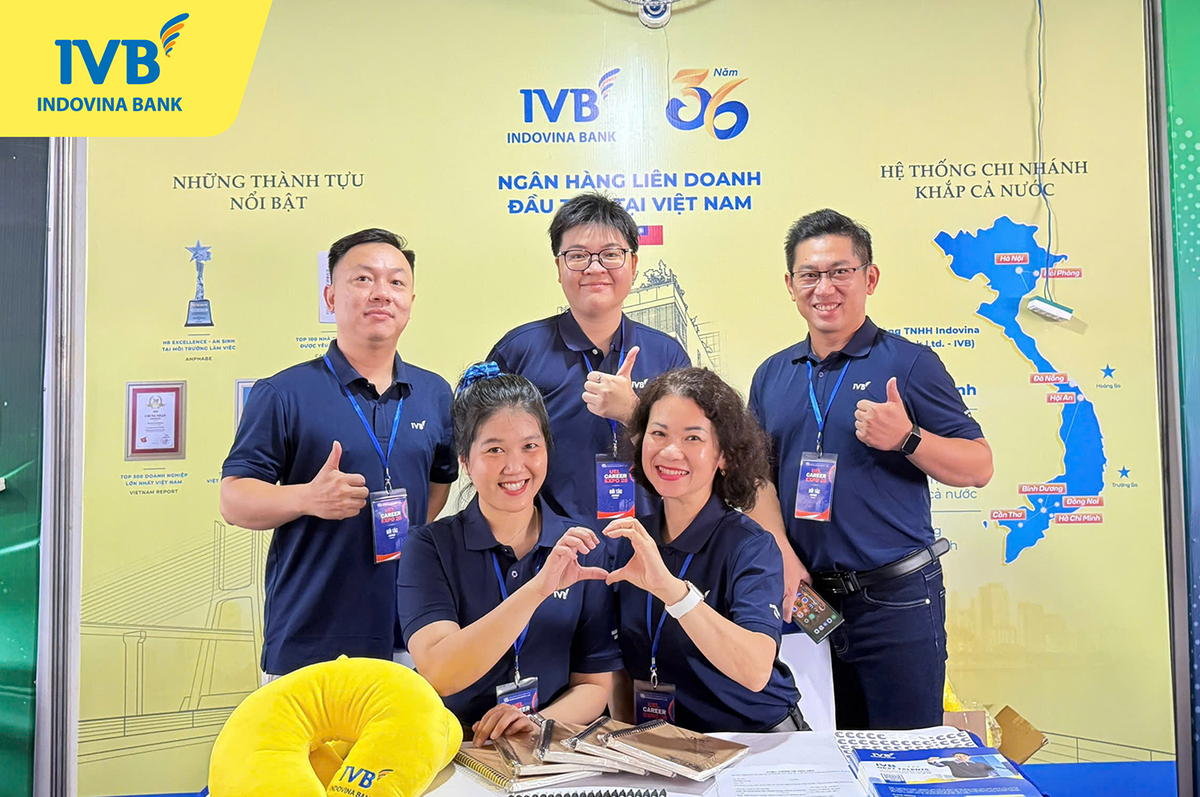 Đội ngũ Ngân hàng TNHH Indovina (IVB) đồng hành cùng sự kiện.