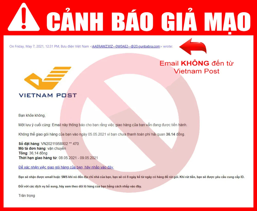 Canh bao hien tuong mao danh Vietnam Post 2