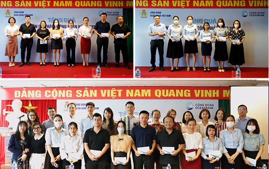 Cong doan Ngan hang Viet Nam tang qua cho cac cong doan vien OceanBank