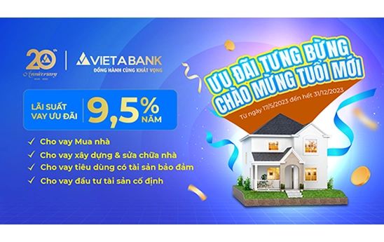 VietABank cho khach hang ca nhan vay uu dai lai suat trong chuong trinh Uu dai tung bung Chao mung tuoi moi345